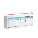 Artiss Entertainment Unit TV Cabinet LED 160cm White Anna - RnR Galore