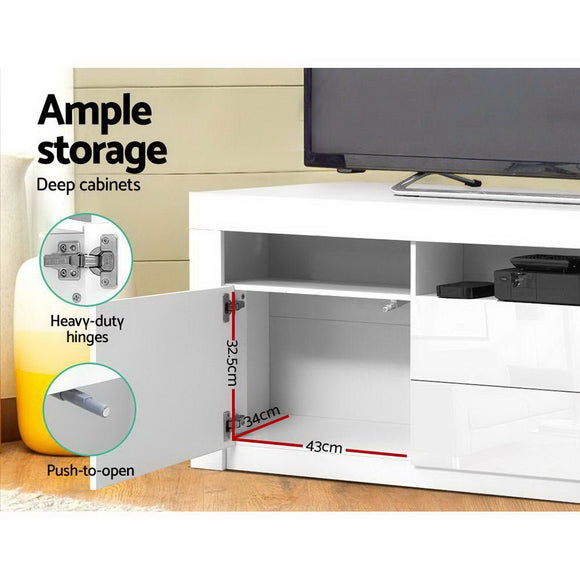 Artiss Entertainment Unit TV Cabinet LED 160cm White Anna - RnR Galore
