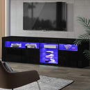 Artiss Entertainment Unit TV Cabinet LED 180cm Black Bobi - RnR Galore