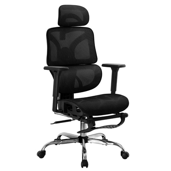 Artiss Ergonomic Office Chair Footrest Black - RnR Galore