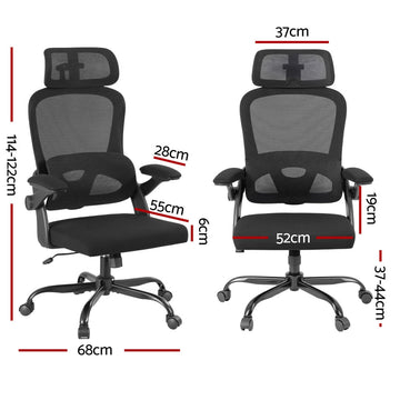 Artiss Ergonomic Office Chair Mesh Chairs Black - RnR Galore