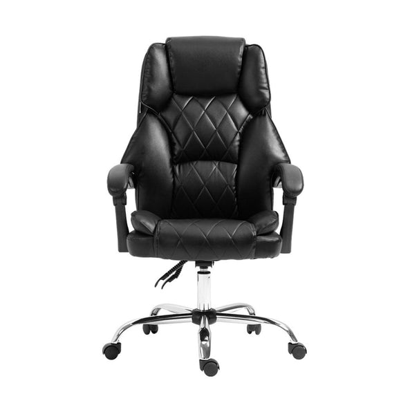 Artiss Executive Office Chair Leather Recliner Black - RnR Galore