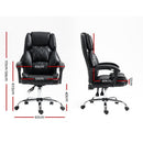 Artiss Executive Office Chair Leather Recliner Black - RnR Galore