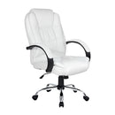 Artiss Executive Office Chair Leather Tilt White - RnR Galore