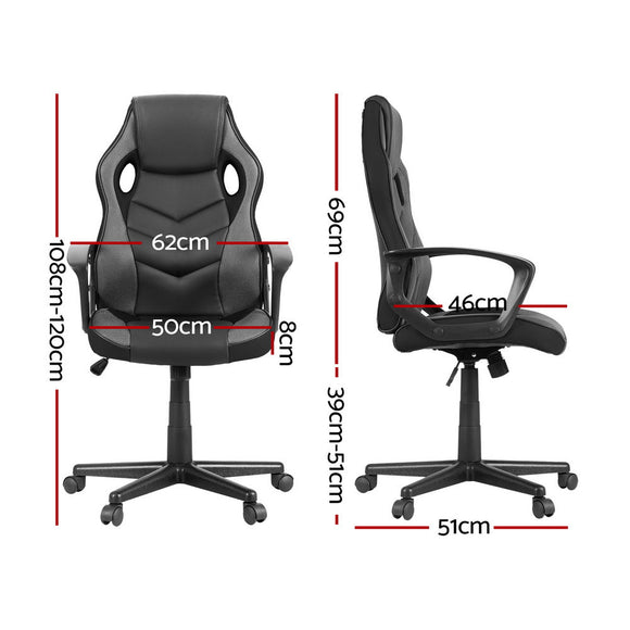 Artiss Gaming Office Chair Computer Chairs Grey - RnR Galore