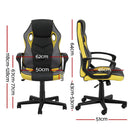 Artiss Gaming Office Chair Computer Executive Racing Chairs High Back Yellow - RnR Galore