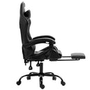 Artiss Gaming Office Chair Executive Computer Leather Chairs Footrest Grey - RnR Galore