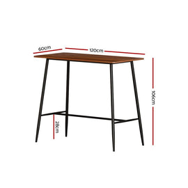 Artiss Halle Bar Table 120CM Rectangular - RnR Galore