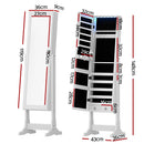 Artiss Jewellery Cabinet Mirror Free Standing - RnR Galore