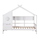 Artiss Kids Single Bed Frame House Bed Solid Wood Montessori Bed for Toddler White - RnR Galore