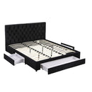 Artiss King Bed Frame Storage Charging Station Upholstered 3 Drawers USB Type - C - RnR Galore
