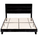 Artiss King Bed Frame Upholstered Platform Base with Geometric Headboard Black Velvet - RnR Galore