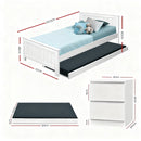 Artiss King Single Bed Frame and Bedside Table - RnR Galore