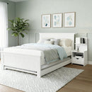 Artiss King Single Bed Frame and Bedside Table White - RnR Galore