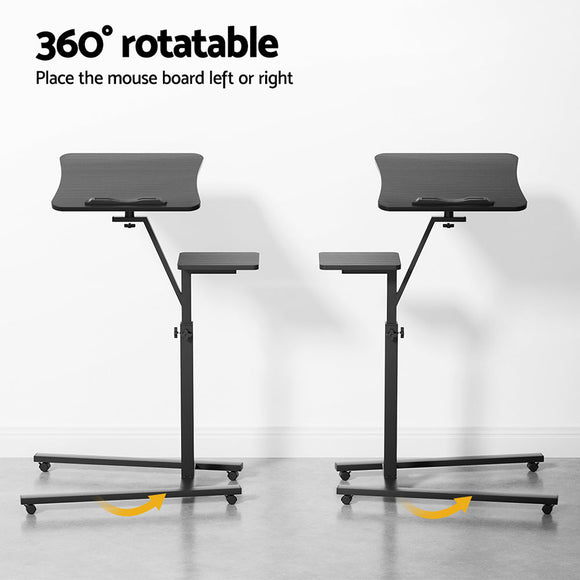 Artiss Laptop Desk Computer Table Height Adjustable Tiltable Mouse Board Black - RnR Galore