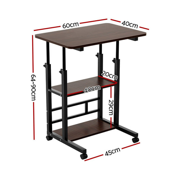 Artiss Laptop Desk Height Adjustable Mobile Workstation Computer Desks 60CM - RnR Galore