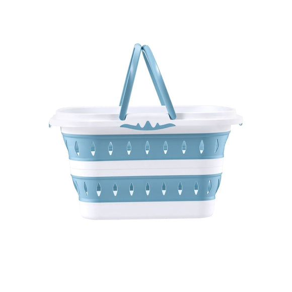 Artiss Laundry Basket Hamper Large Foldable Washing Clothes Storage Organiser Blue - RnR Galore