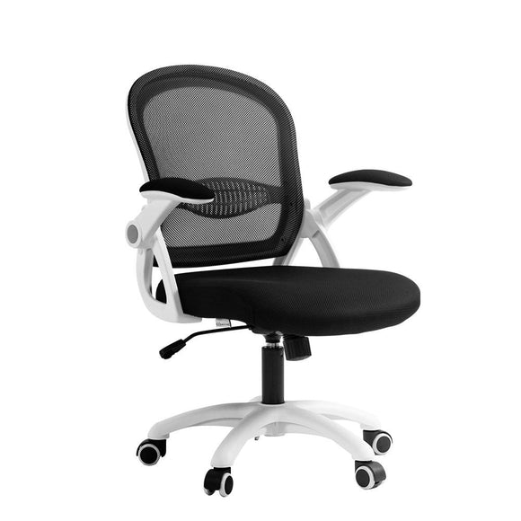 Artiss Mesh Office Chair Mid Back Black - RnR Galore