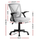 Artiss Mesh Office Chair Mid Back Grey - RnR Galore
