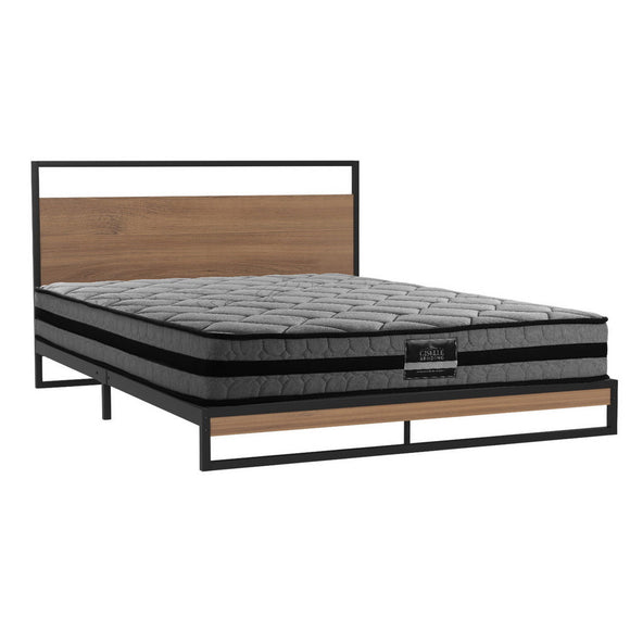 Artiss Metal Bed Frame Double Size Beds Platform with Mattress - RnR Galore
