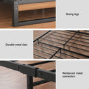Artiss Metal Bed Frame Single Size Beds Platform with Mattress - RnR Galore