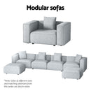 Artiss Modular Sofa Chaise Set 5 - Seater Grey - RnR Galore