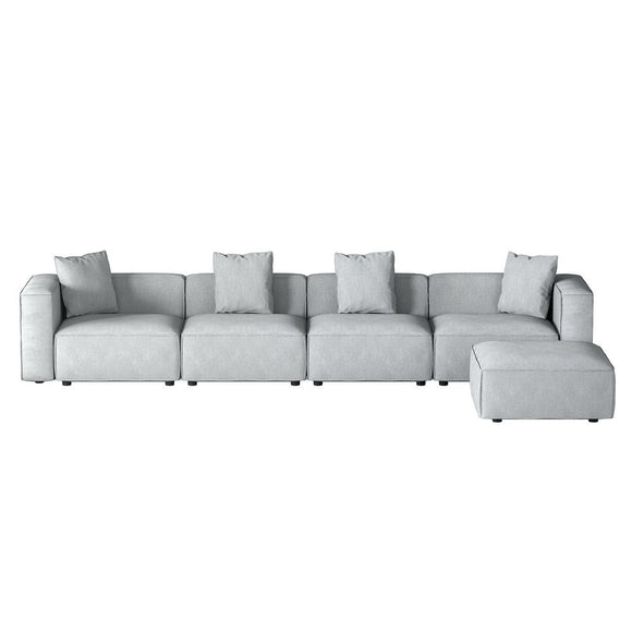 Artiss Modular Sofa Chaise Set 5 - Seater Grey - RnR Galore