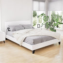 Artiss Neo Bed Frame PU Leather - White Double - RnR Galore