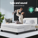 Artiss Neo Bed Frame PU Leather - White Double - RnR Galore
