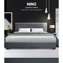Artiss Nino Bed Frame Fabric - Grey Double - RnR Galore