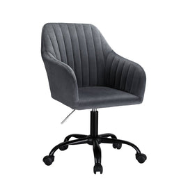 Artiss Office Chair Velvet Seat Dark Grey - RnR Galore