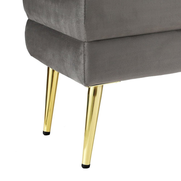 Artiss Ottoman Storage Foot Stool Velvet Grey - RnR Galore