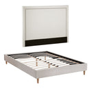 Artiss Queen Bed Frame Platform Bed Base Upholstered Headboard Linen Fabric Beige - RnR Galore