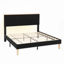 Artiss Queen Bed Frame Upholstered Adjustable Headboard Mood Lighting Heavy Duty Black Velvet - RnR Galore
