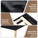Artiss Queen Bed Frame Upholstered Adjustable Headboard Mood Lighting Heavy Duty Black Velvet - RnR Galore