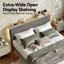 Artiss Queen Bed Frame Upholstered Adjustable Headboard Mood Lighting Heavy Duty Grey Velvet - RnR Galore