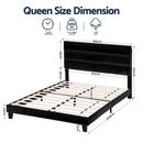 Artiss Queen Bed Frame Upholstered Platform Base with Geometric Headboard Black Velvet - RnR Galore