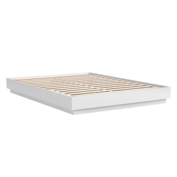 Artiss Queen Bed Frame with 16Colour Led Light Wooden Platform Bed Base DAYGLOW - RnR Galore