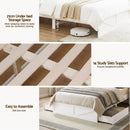 Artiss Queen Bed Frame with Storage Drawers White Platform Bedframe with Bookcase Headboard Charging Station Led Light - RnR Galore