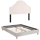 Artiss Queen Bed Frame with Storage Scalloped Velvet Headboard Wooden Platform Base - RnR Galore