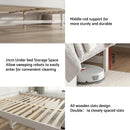 Artiss Queen Wooden Bed Frame with 2 Drawer Platform Bed with 108cm Solid High Headboard White Bed Base for Bedroom Easy Assembly - RnR Galore