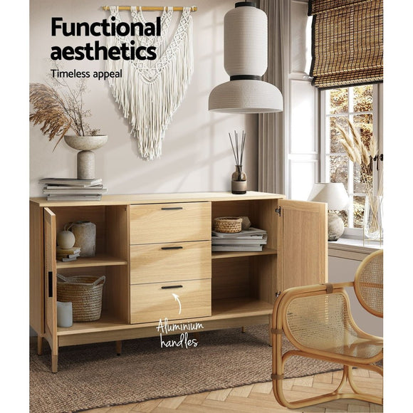Artiss Rattan Buffet Sideboard - BRIONY Oak - RnR Galore