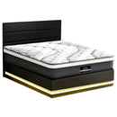 Artiss RGB LED Queen Bed Frame with 32cm Giselle Mattress Set - RnR Galore