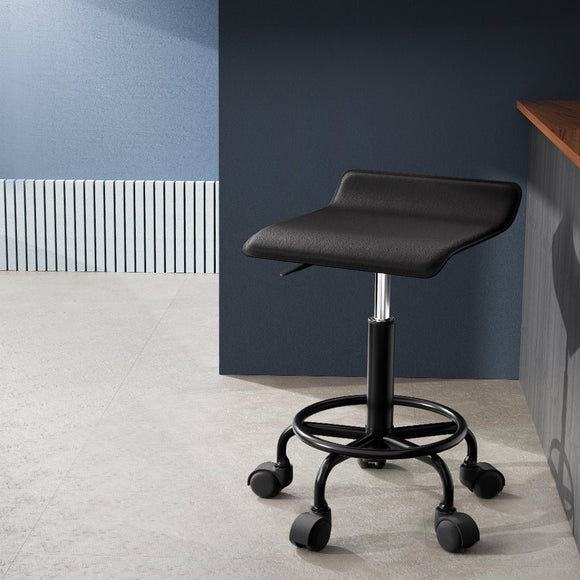 Artiss Salon Stool Square Swivel Chair Black - RnR Galore