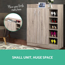 Artiss Shoe Rack Cabinet 21 Pairs Adjustable Shelves Pine Clair - RnR Galore