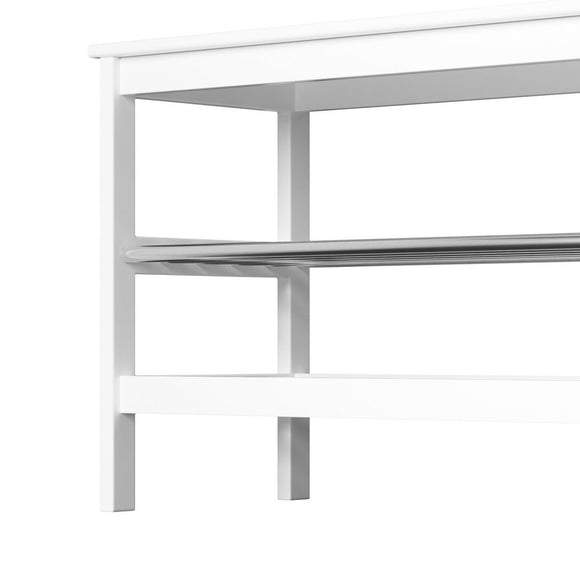 Artiss Shoe Rack Cabinet Bamboo Bench 10 Paris White - RnR Galore