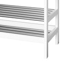 Artiss Shoe Rack Cabinet Bamboo Bench 10 Paris White - RnR Galore