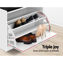 Artiss Shoe Rack Cabinet Bench 15 Pairs White Kyla - RnR Galore