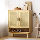 Artiss Shoe Rack Cabinet Rattan 5 - tier 20 Pairs Dani - RnR Galore