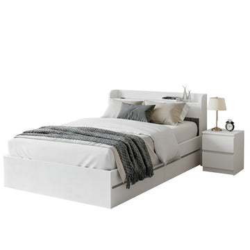 Artiss Single Bed Frame and Bedside Table - RnR Galore